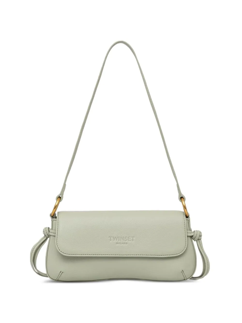 Leather Shoulder Bag with Flap by TWINSET