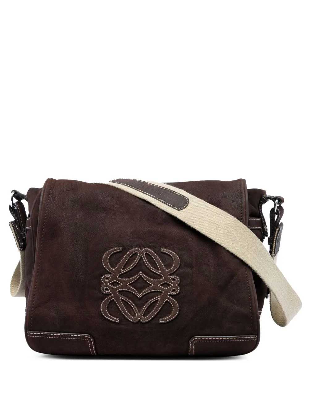 2008 Nubuck Anagram Crossbody Bag by Loewe Pre-Owned