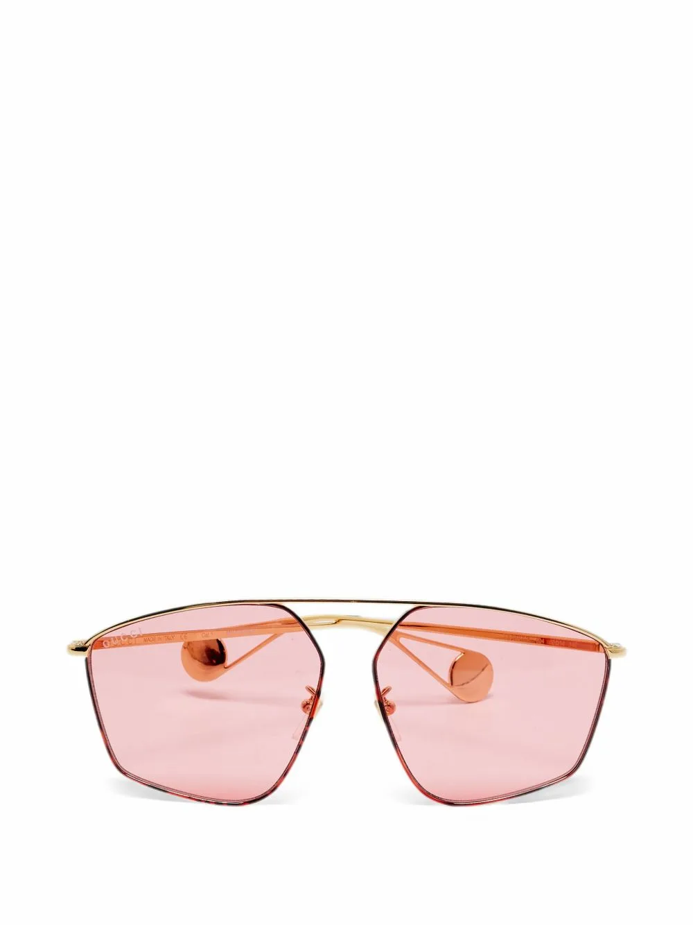GG0437SA Geometric-Frame Sunglasses by Gucci Pre-Owned