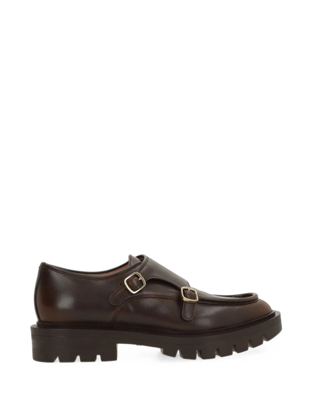 Double-Strap Lug-Sole Derby Shoes by Santoni