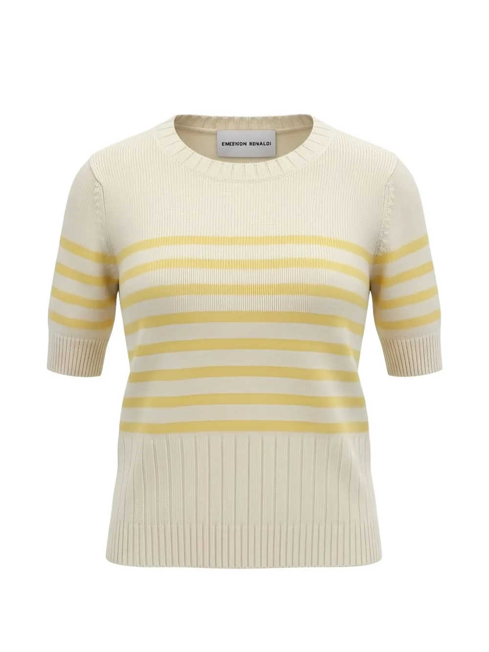 Striped Short-Sleeve Sweater by Emerson Renaldi