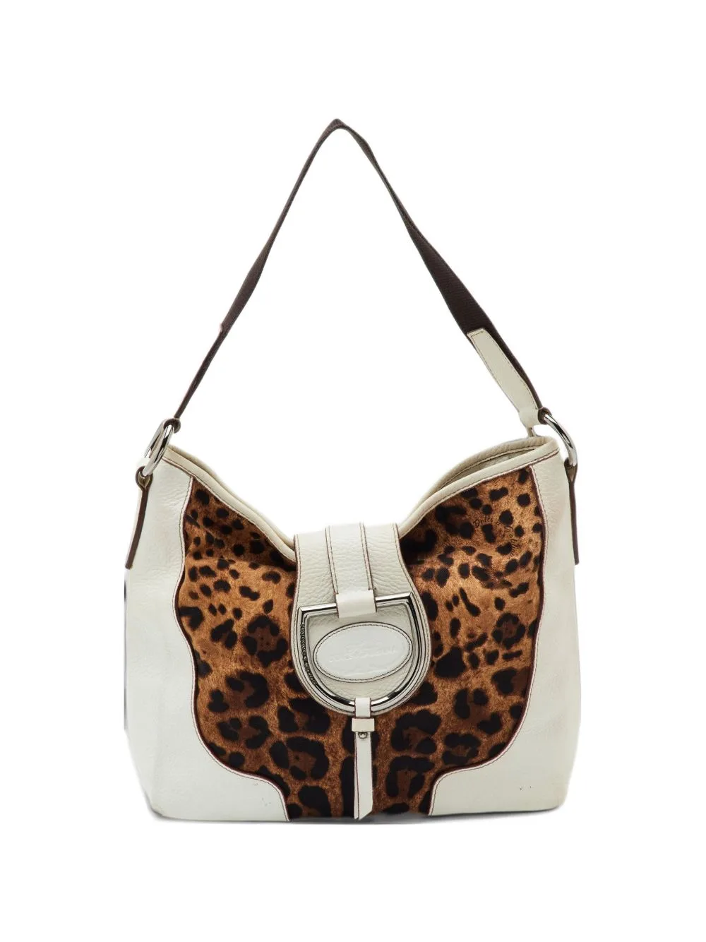 D-Ring Leopard-Print Shoulder Bag by Dolce & Gabbana Pre-Owned