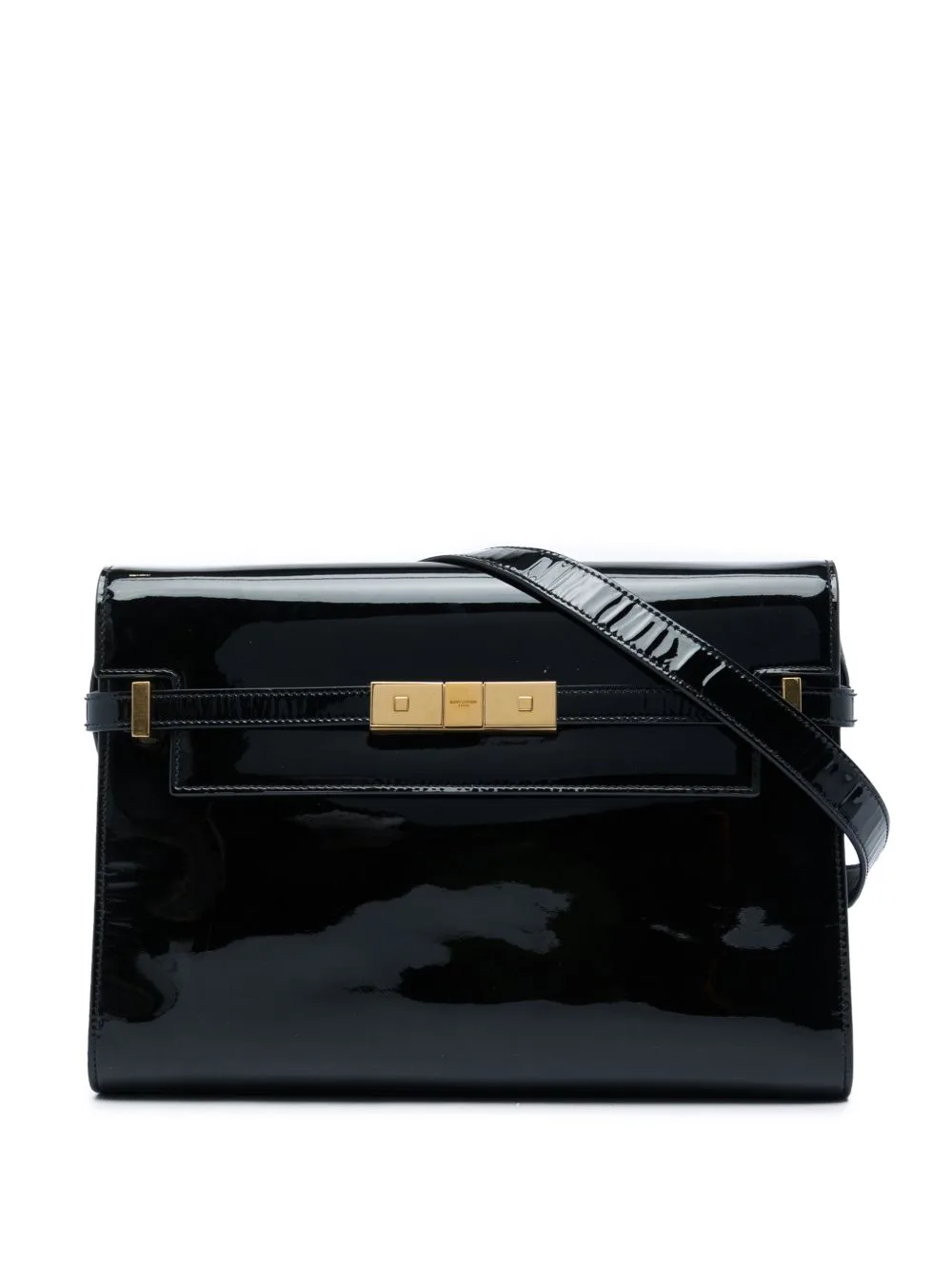 2021 Medium Patent Manhattan Shoulder Bag by Saint Laurent Pre-Owned