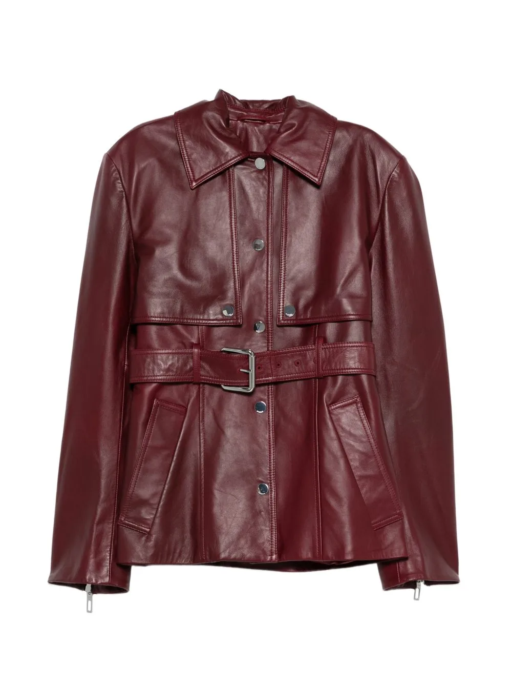 Sportmax x Sportmax Belted Leather Jacket by Sportmax