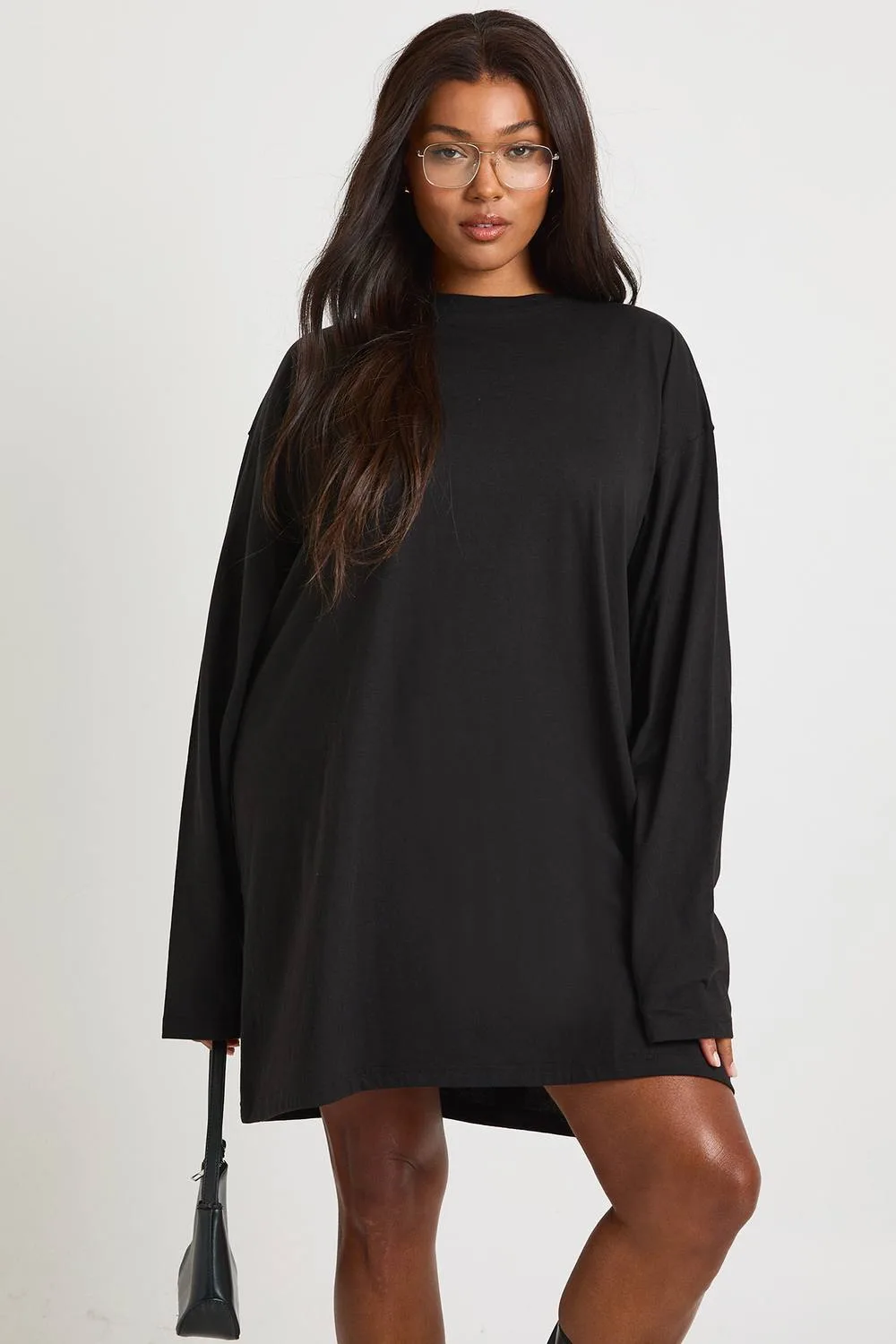 Long Sleeve T-Shirt Dress by boohoo
