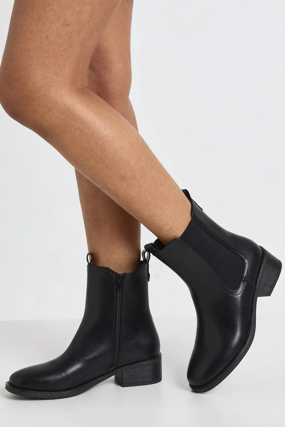 Tab Detail Chelsea Boots by boohoo