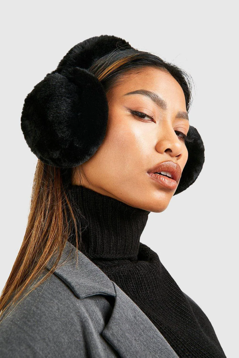 Soft Faux Fur Earmuffs by boohoo