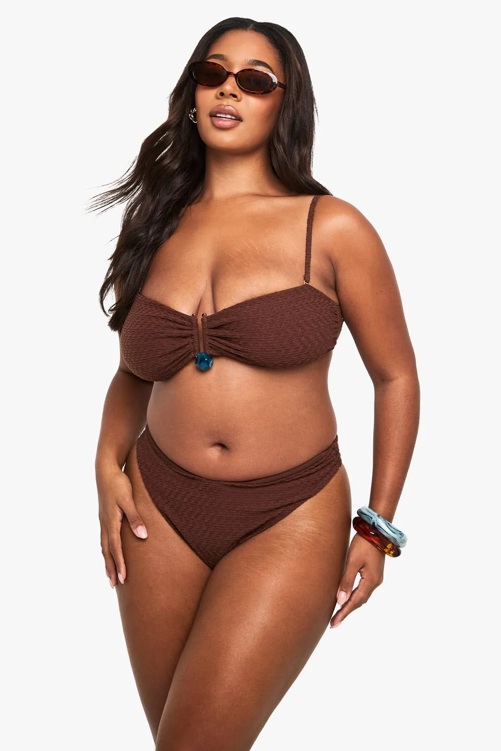 Crinkle High Waist Brief by boohoo