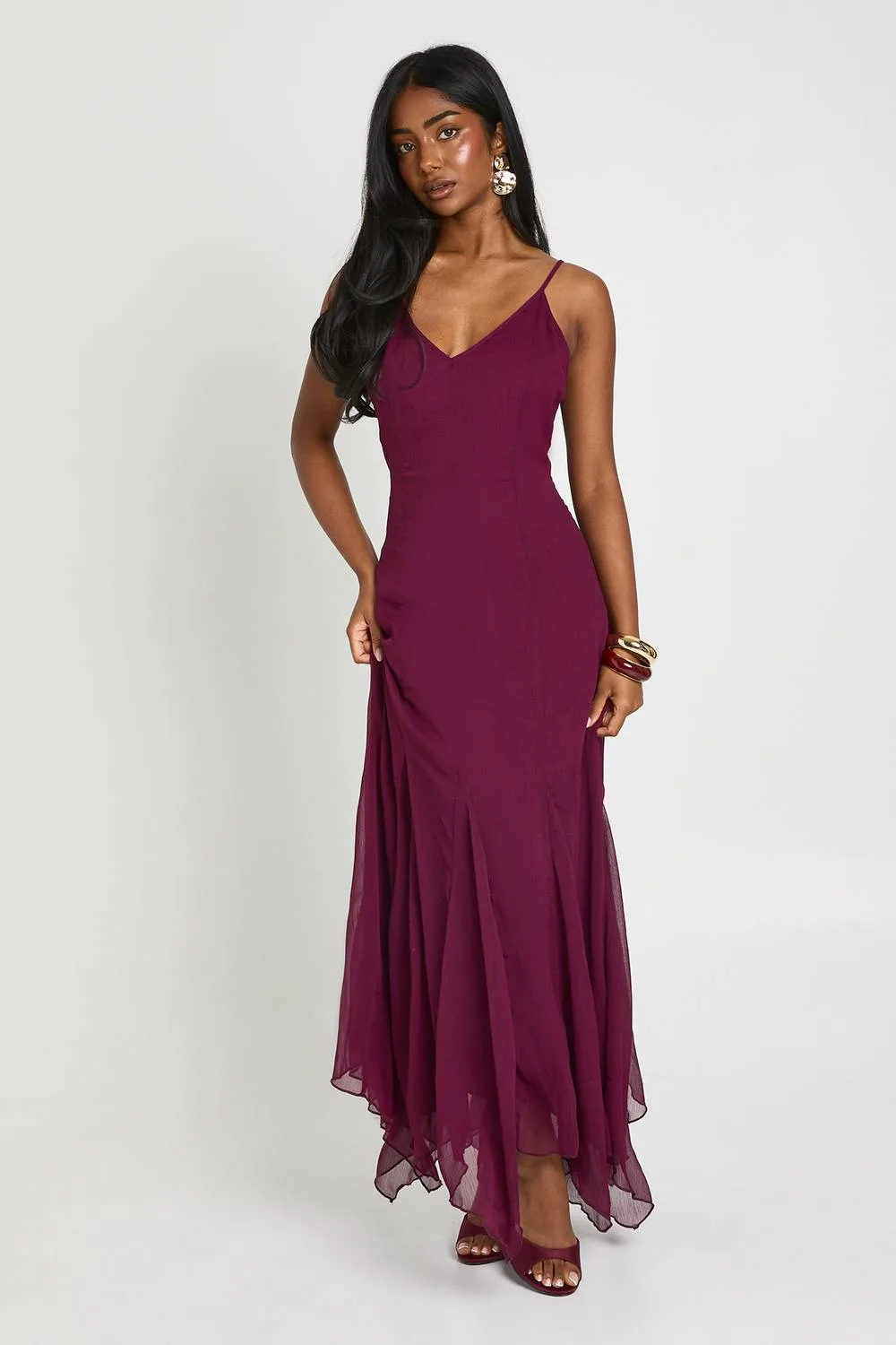 Strappy Cami Floor Sweeping Maxi Dress by boohoo