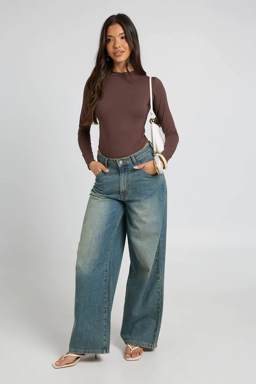 Second Skin Crew Neck Long Sleeve Bodysuit by boohoo
