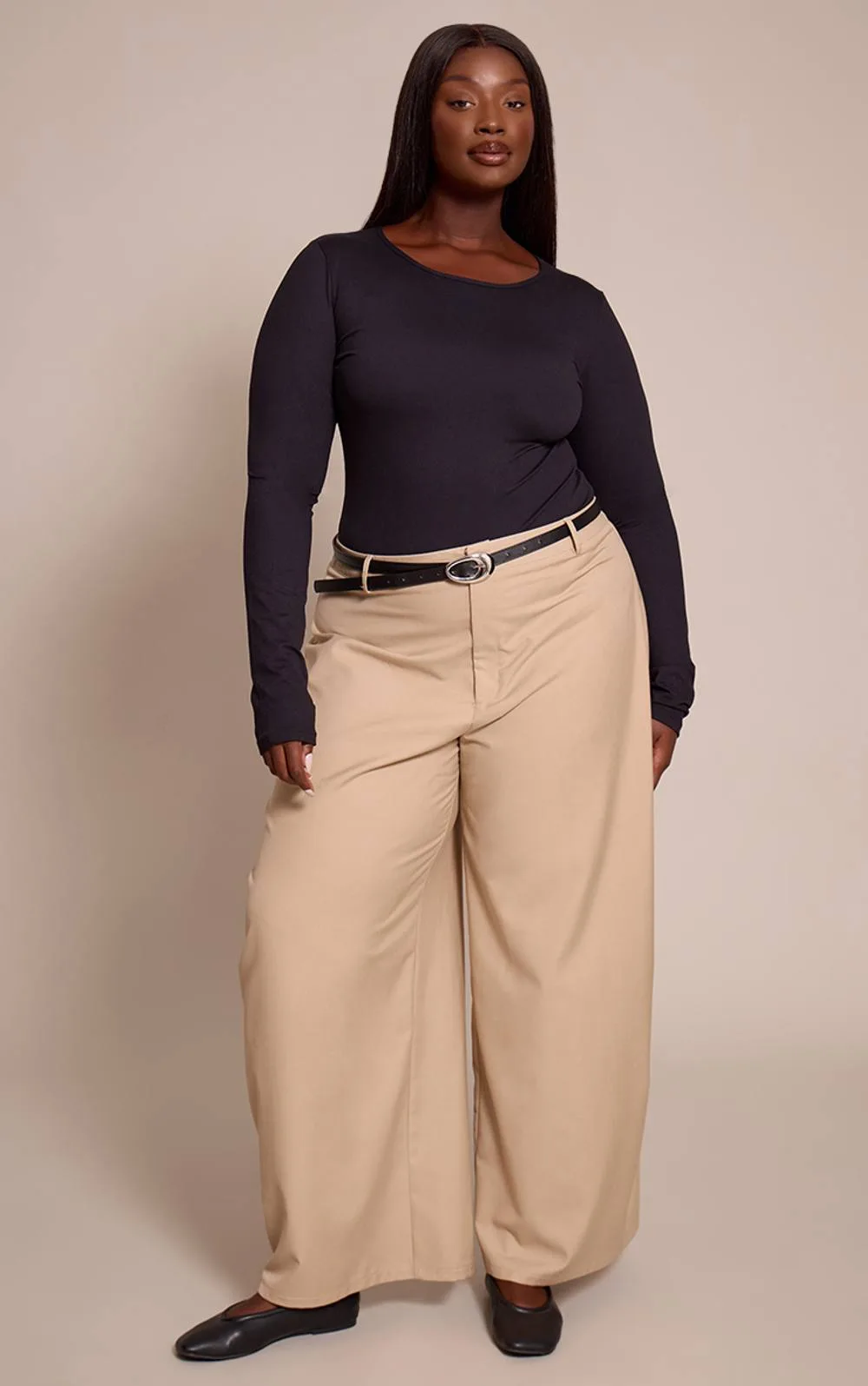 Belted Wide Leg Trousers by PrettyLittleThing