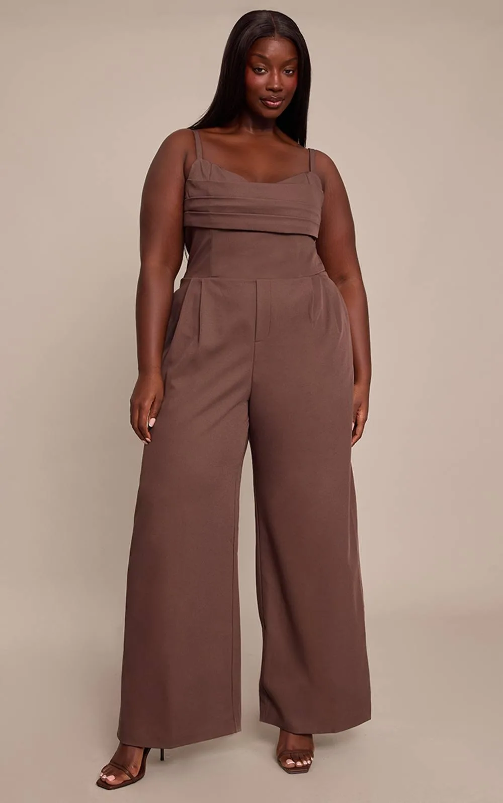 Tailored Panel Detail Wide Leg Jumpsuit by PrettyLittleThing