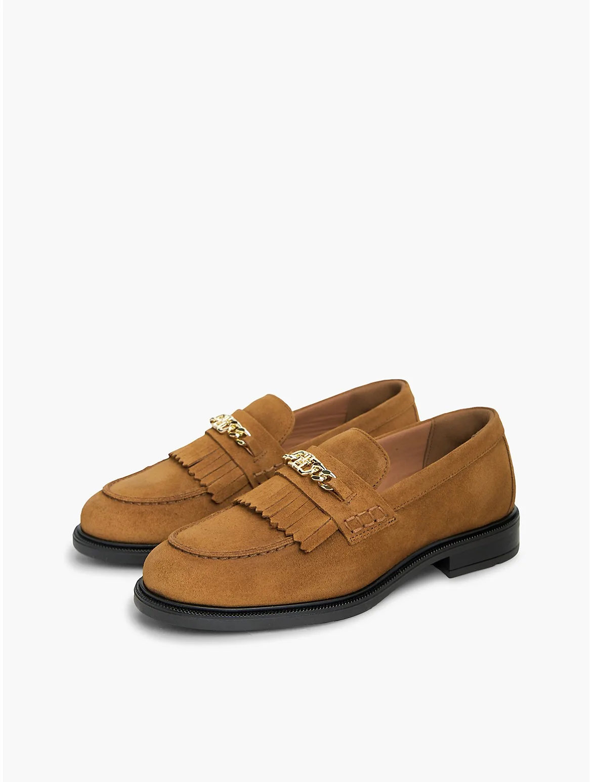 Chain-Link Fringe Suede Loafer