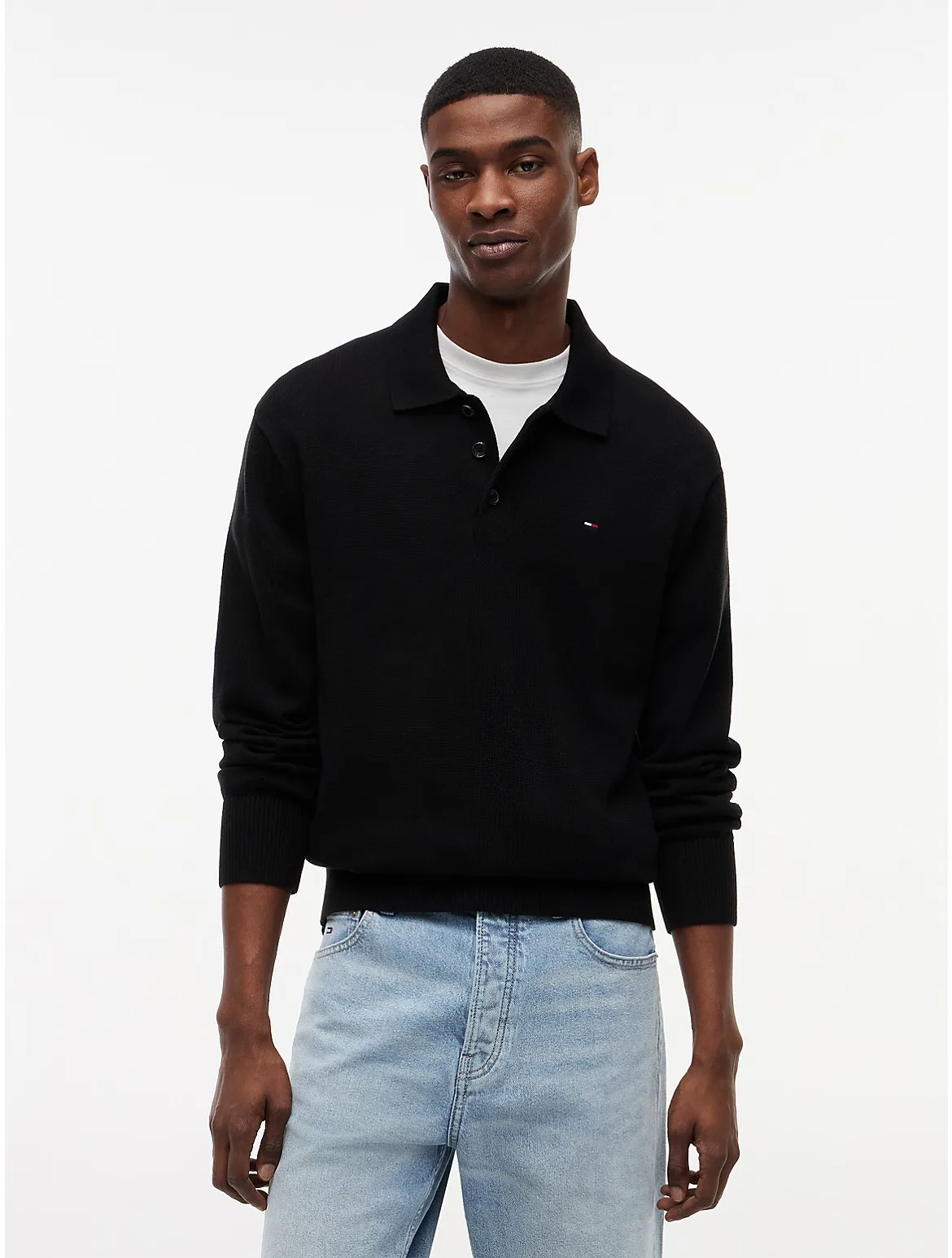 Tommy Jeans Slim Fit Sweater Polo by Tommy Hilfiger