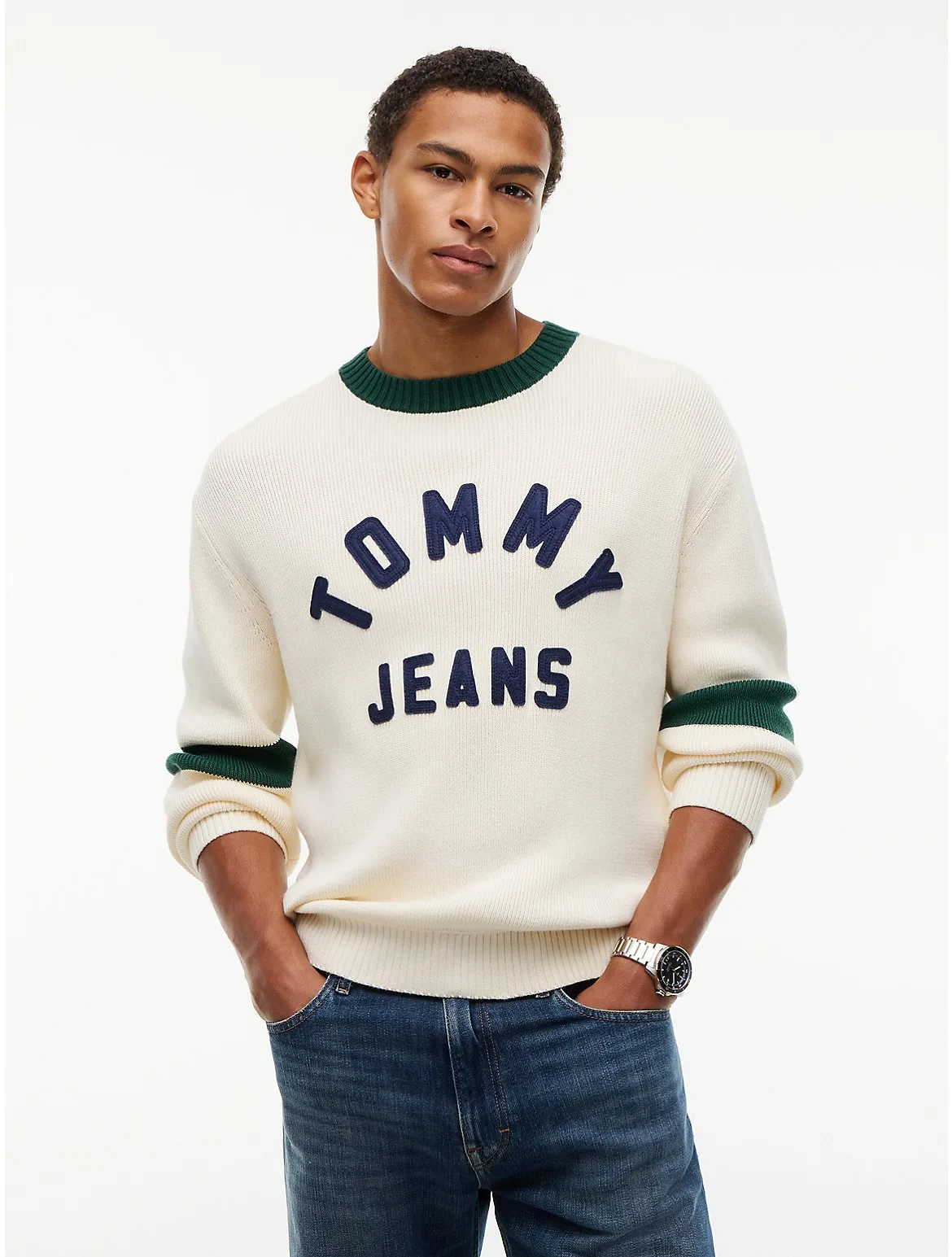 Tommy Jeans Varsity Tommy Logo Sweater by Tommy Hilfiger