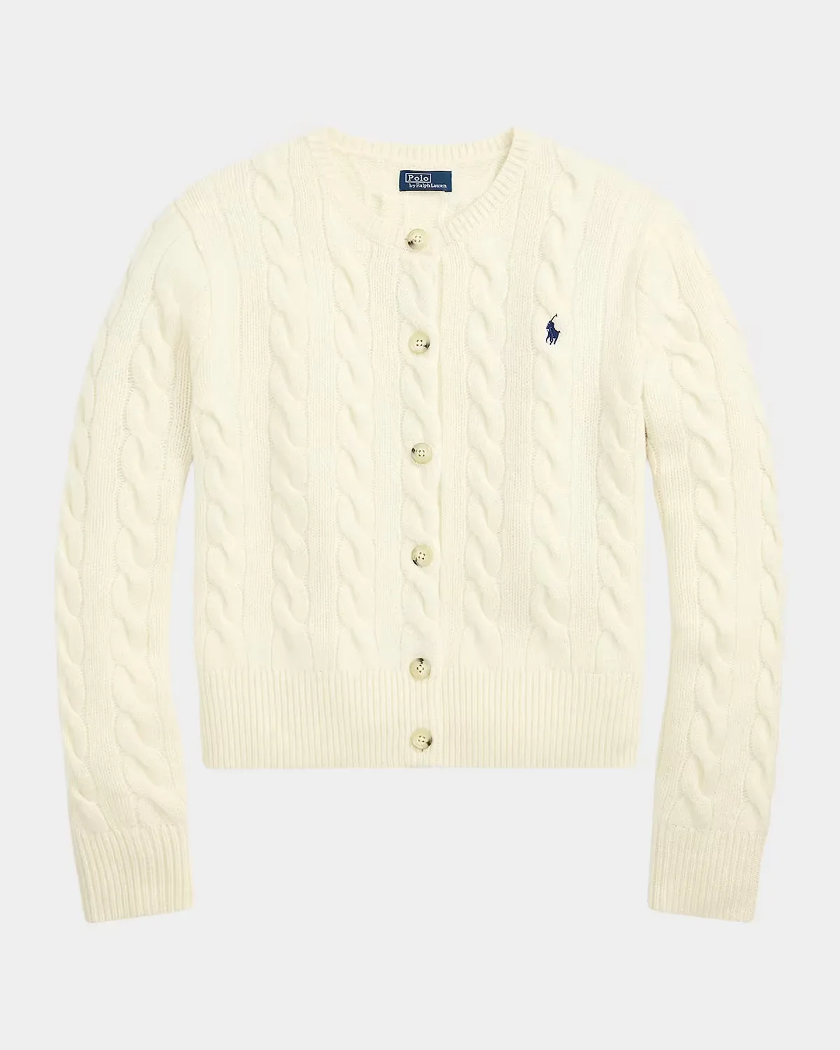 Cable-Knit Wool-Cashmere Cardigan by Polo Ralph Lauren