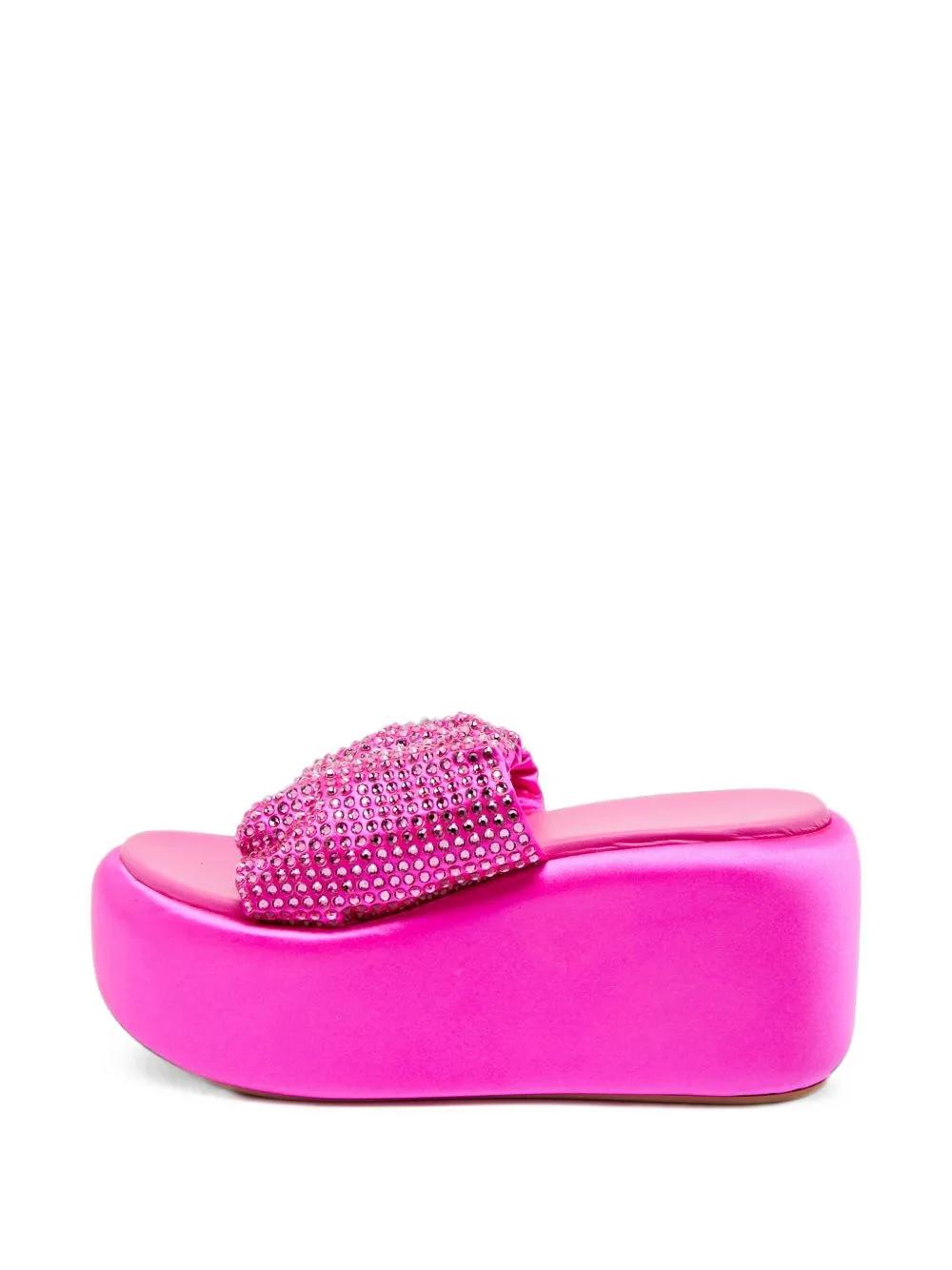 Crystal-Embellished Wedge Sandals by Le Silla