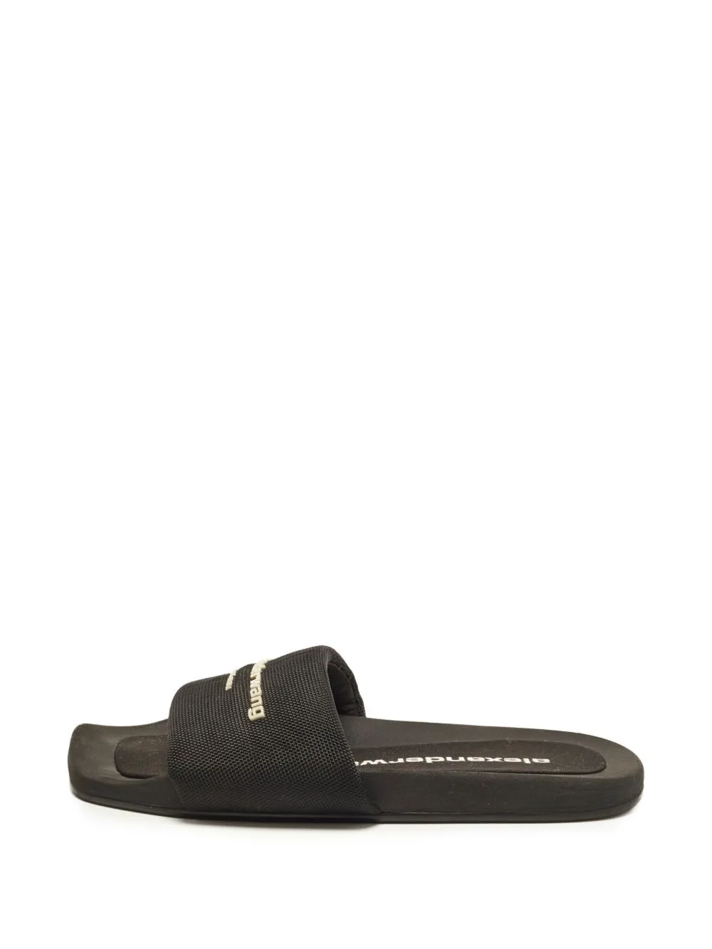 Logo-Embossed Slides by Alexander Wang