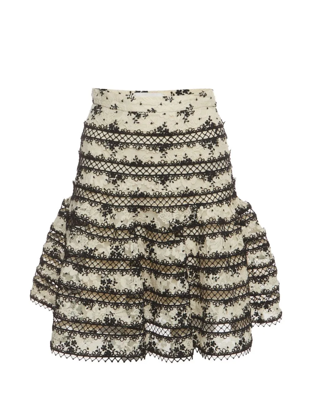 Embroidered Lace-Trim Mini Skirt by ZIMMERMANN