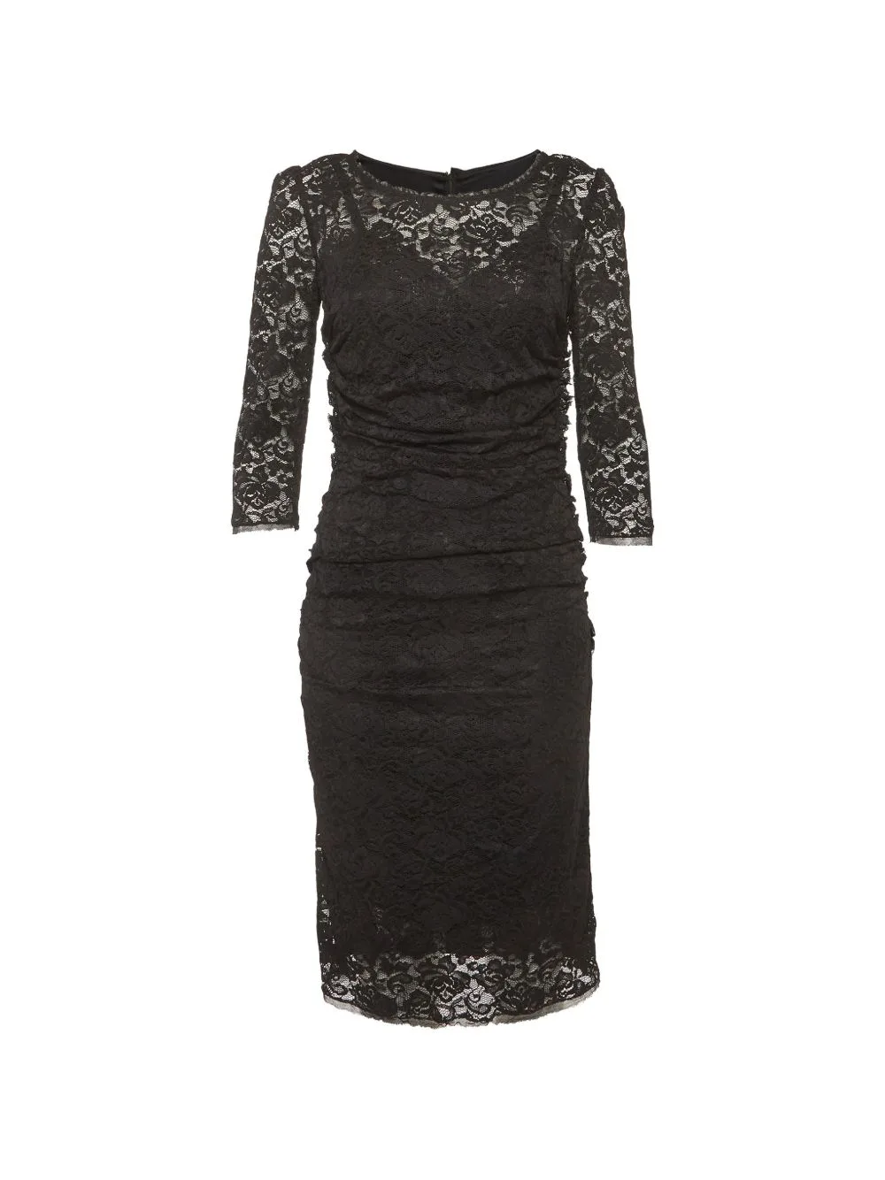 Lace Ruched Midi Dress by Dolce & Gabbana Pre-Owned
