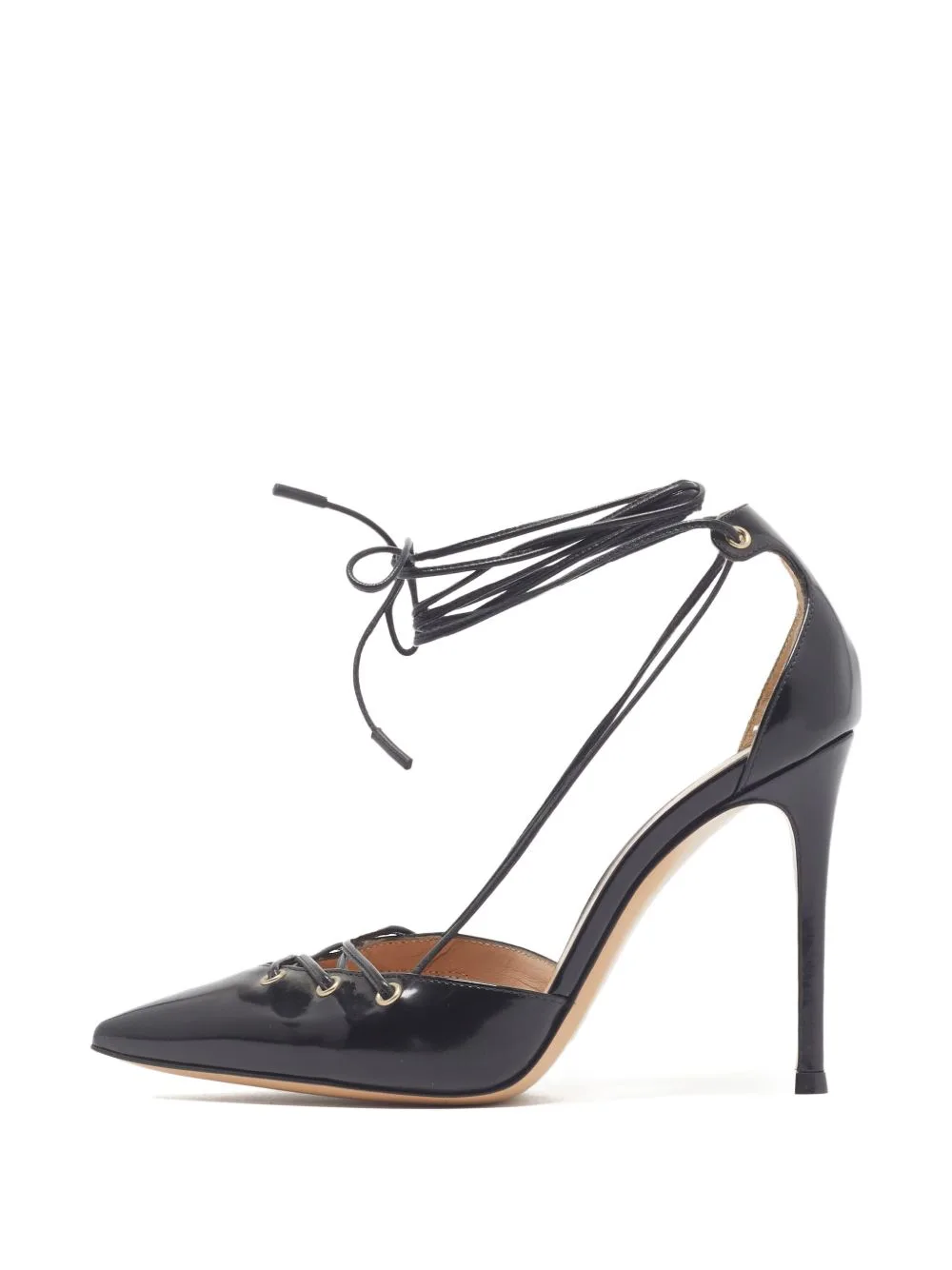 Lace-Up Pointed-Toe Pumps
