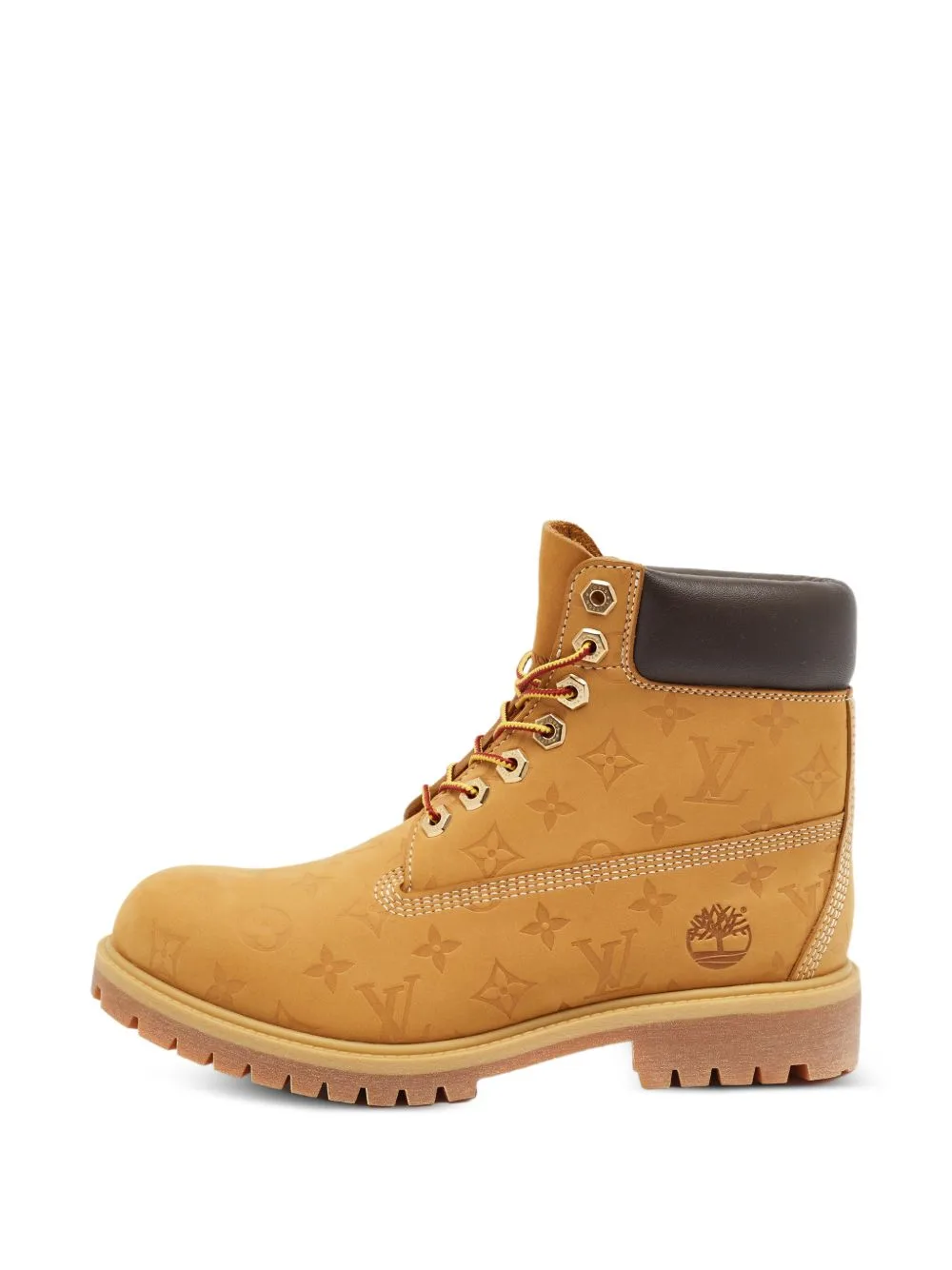 Louis Vuitton x Timberland Monogram Nubuck Leather Ankle Boots by Louis Vuitton Pre-Owned