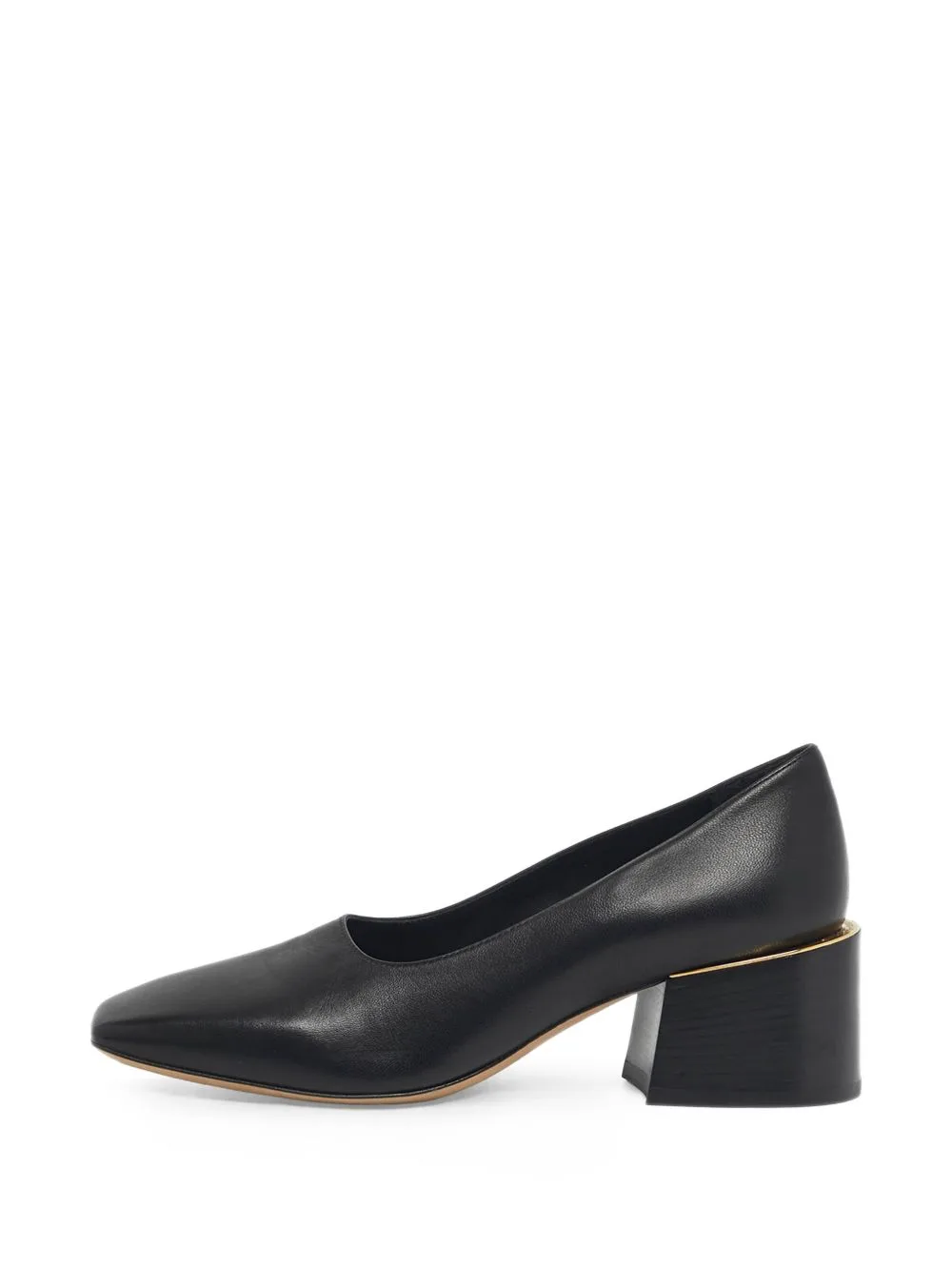 Square-Toe Block-Heel Pumps by Burberry Pre-Owned