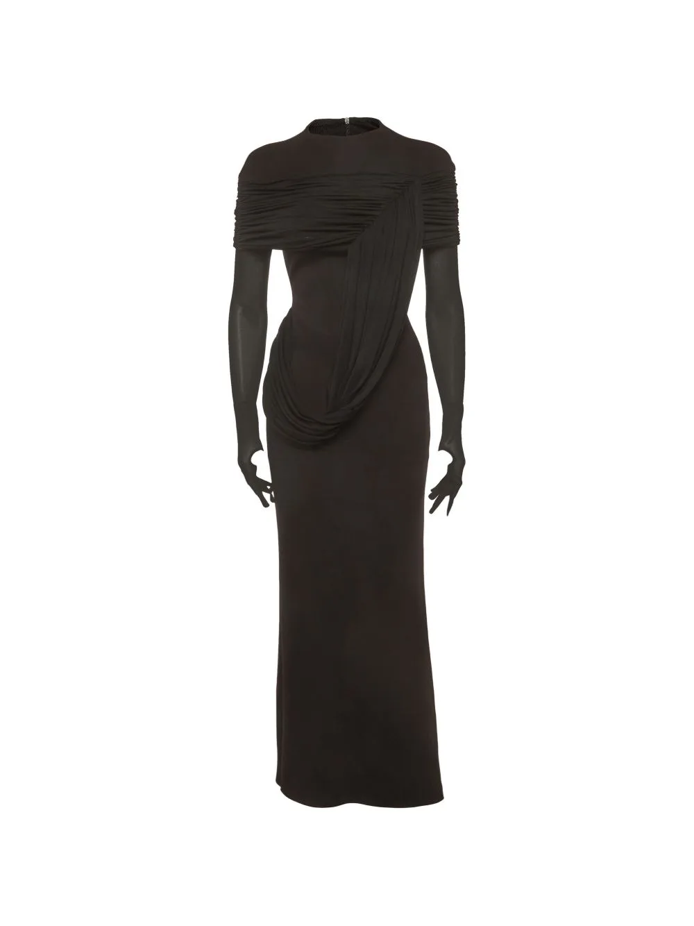 Draped Jersey Maxi Dress by CHATS BY C.DAM