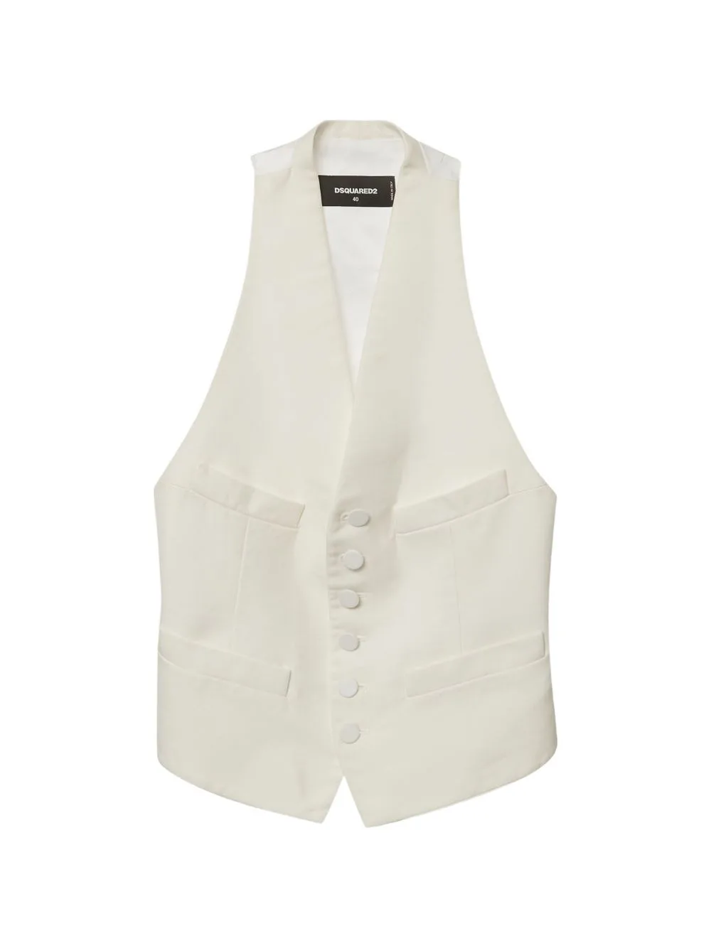 V-Neck Welt-Pocket Waistcoat by DSQUARED2