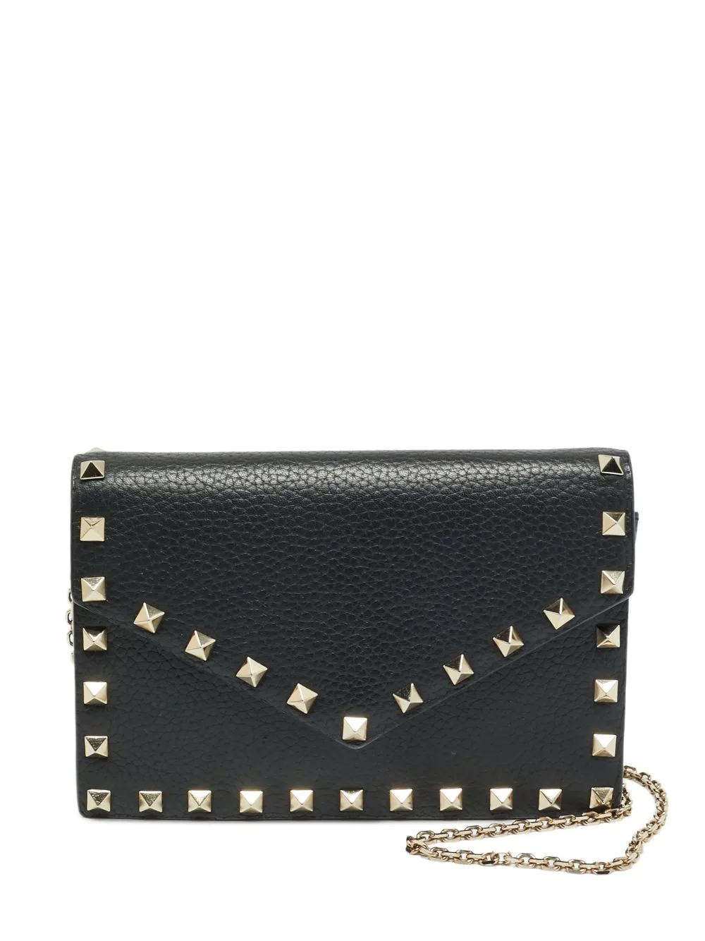 Rockstud Envelope Wallet on Chain by Valentino Garavani Pre-Owned