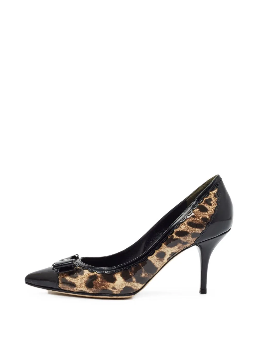 Leopard-Print Bow-Detail Pumps by Dolce & Gabbana Pre-Owned