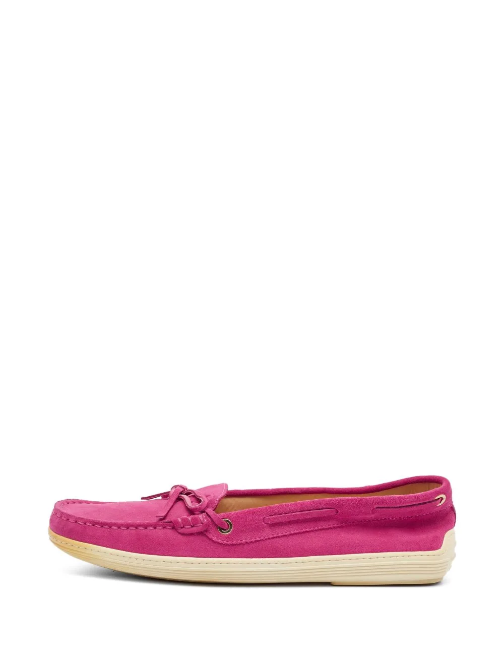 Bow-Detail Suede Loafers by Tod's Vintage