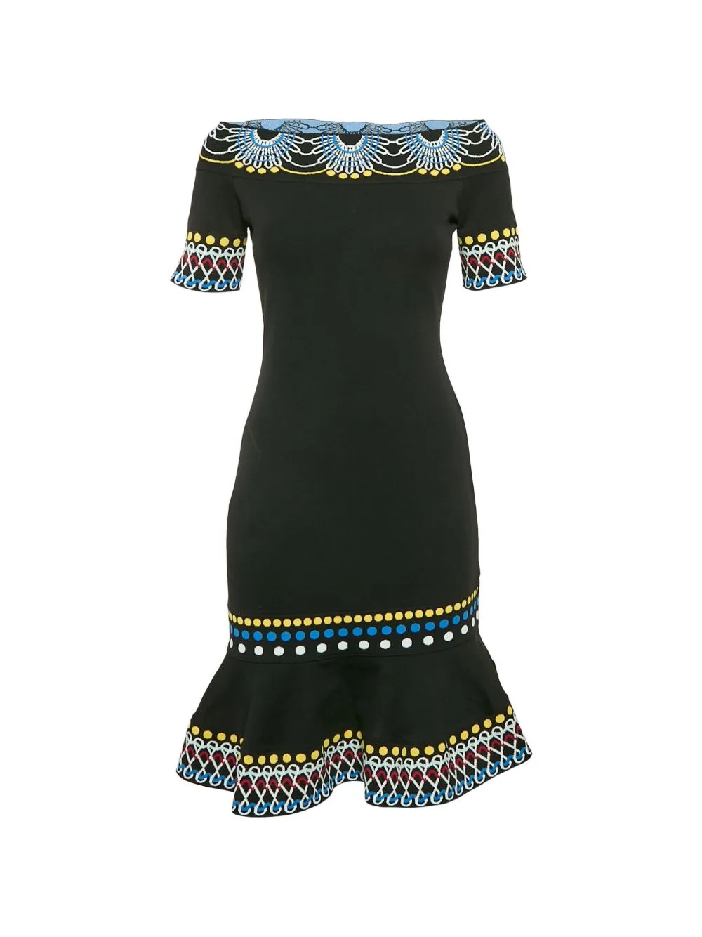 Mini Off-Shoulder Patterned Dress by Peter Pilotto