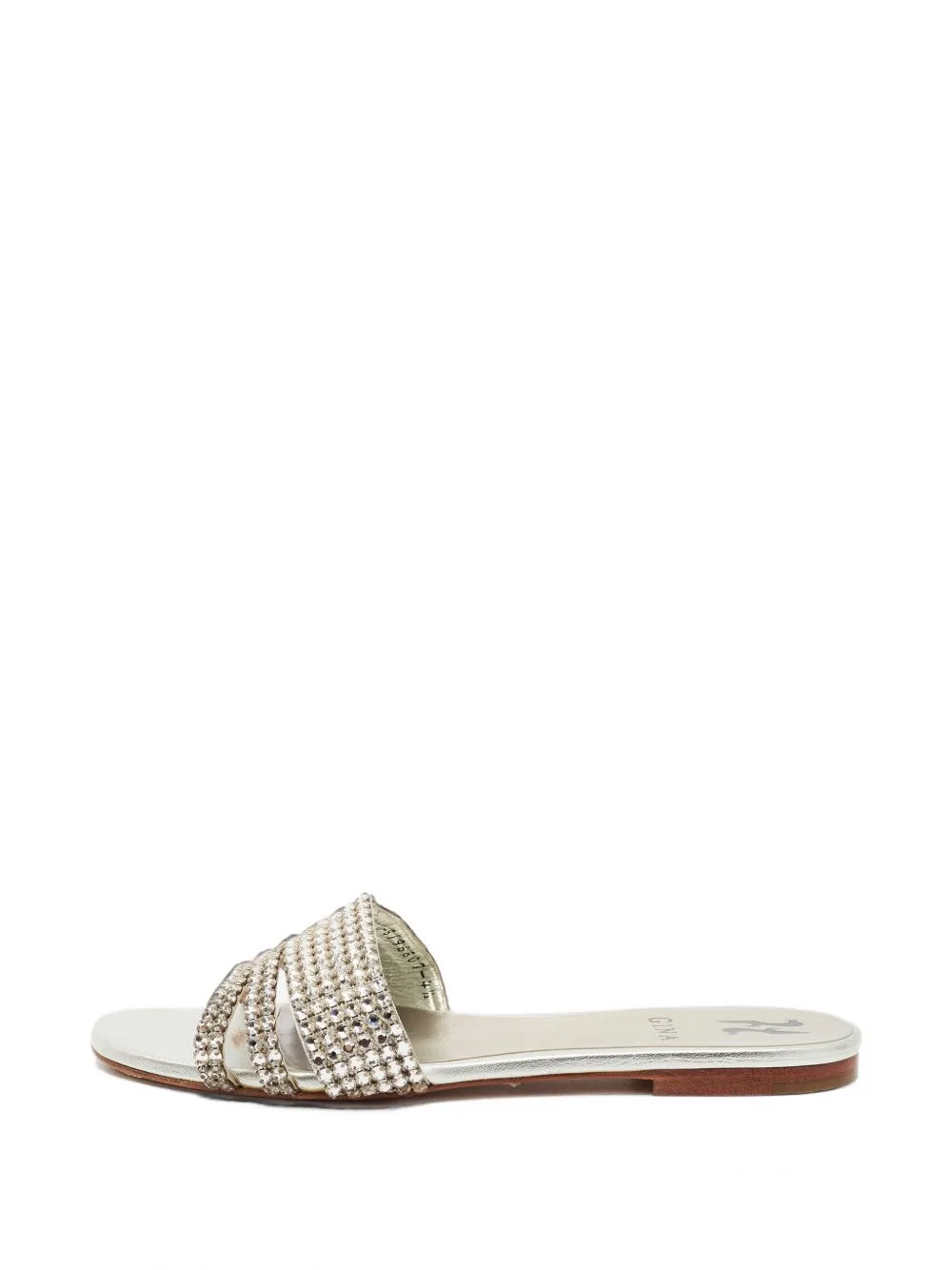Loren Crystal-Embellished Flat Sandals by Gina