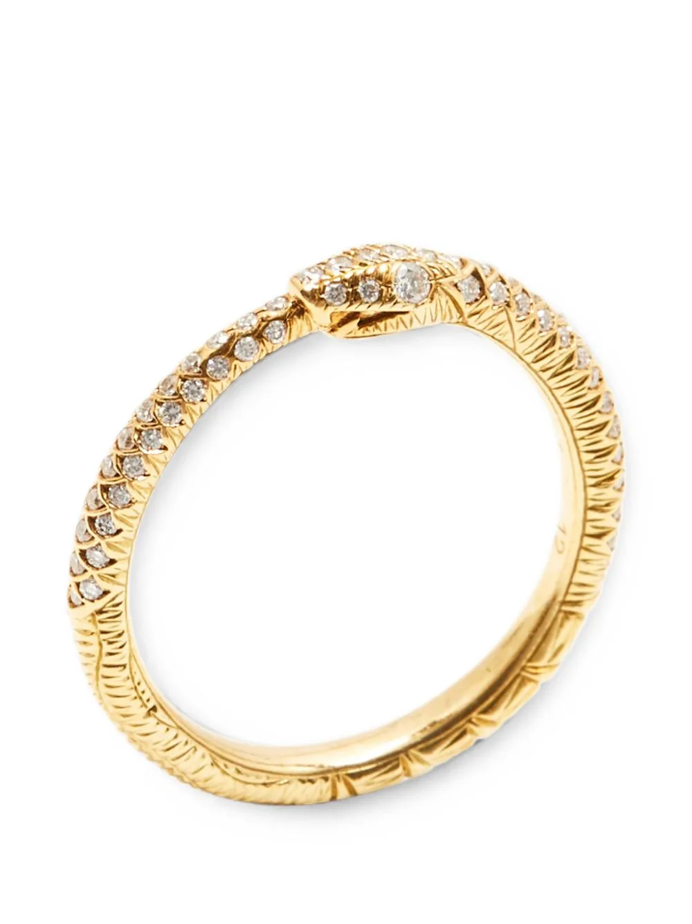 Ouroboros Snake Diamond Ring by Gucci Pre-Owned