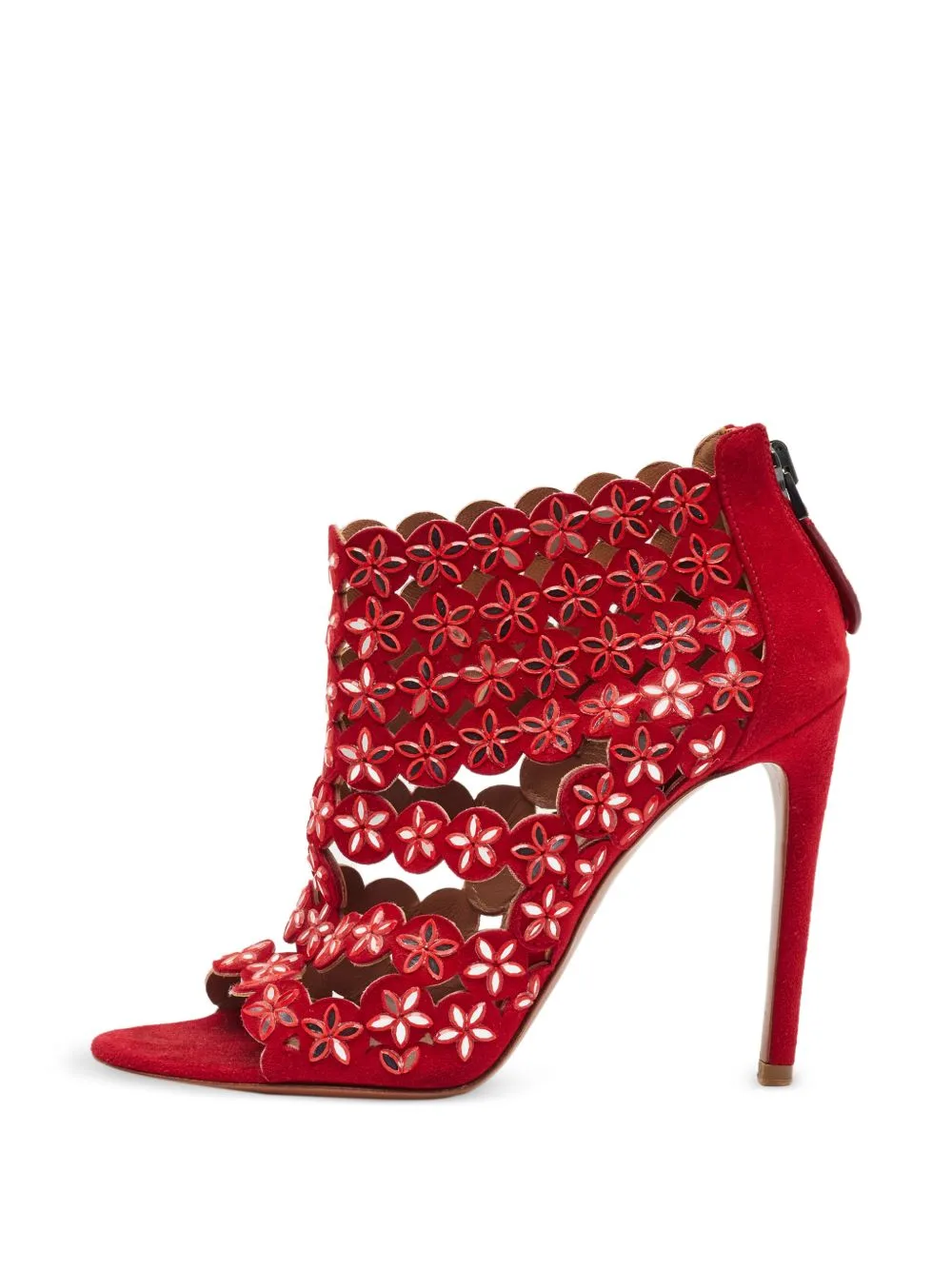 Laser-Cut Leather Sandals by Alaïa Pre-Owned