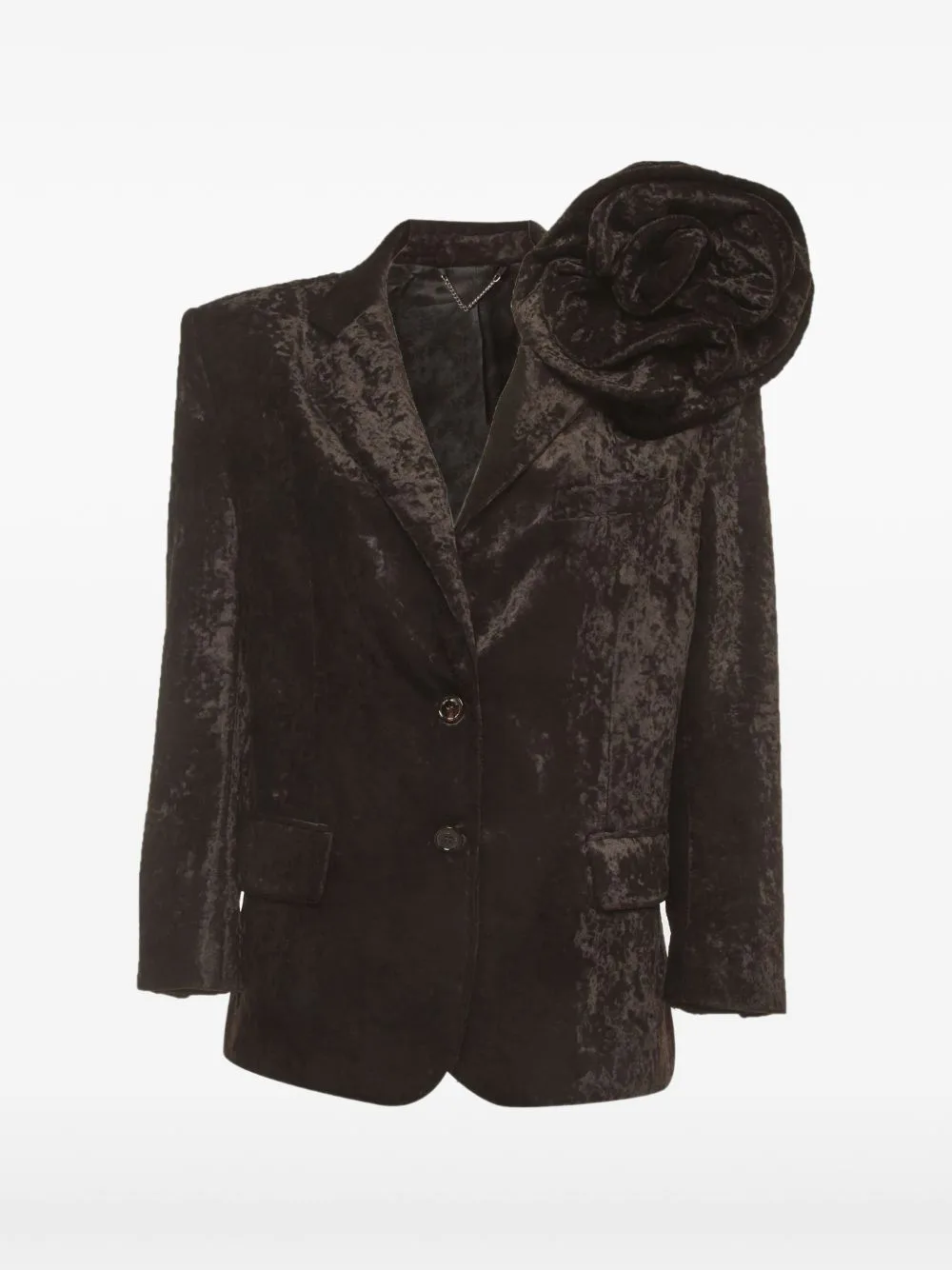 Floral-Appliqué Single-Breasted Blazer by Magda Butrym