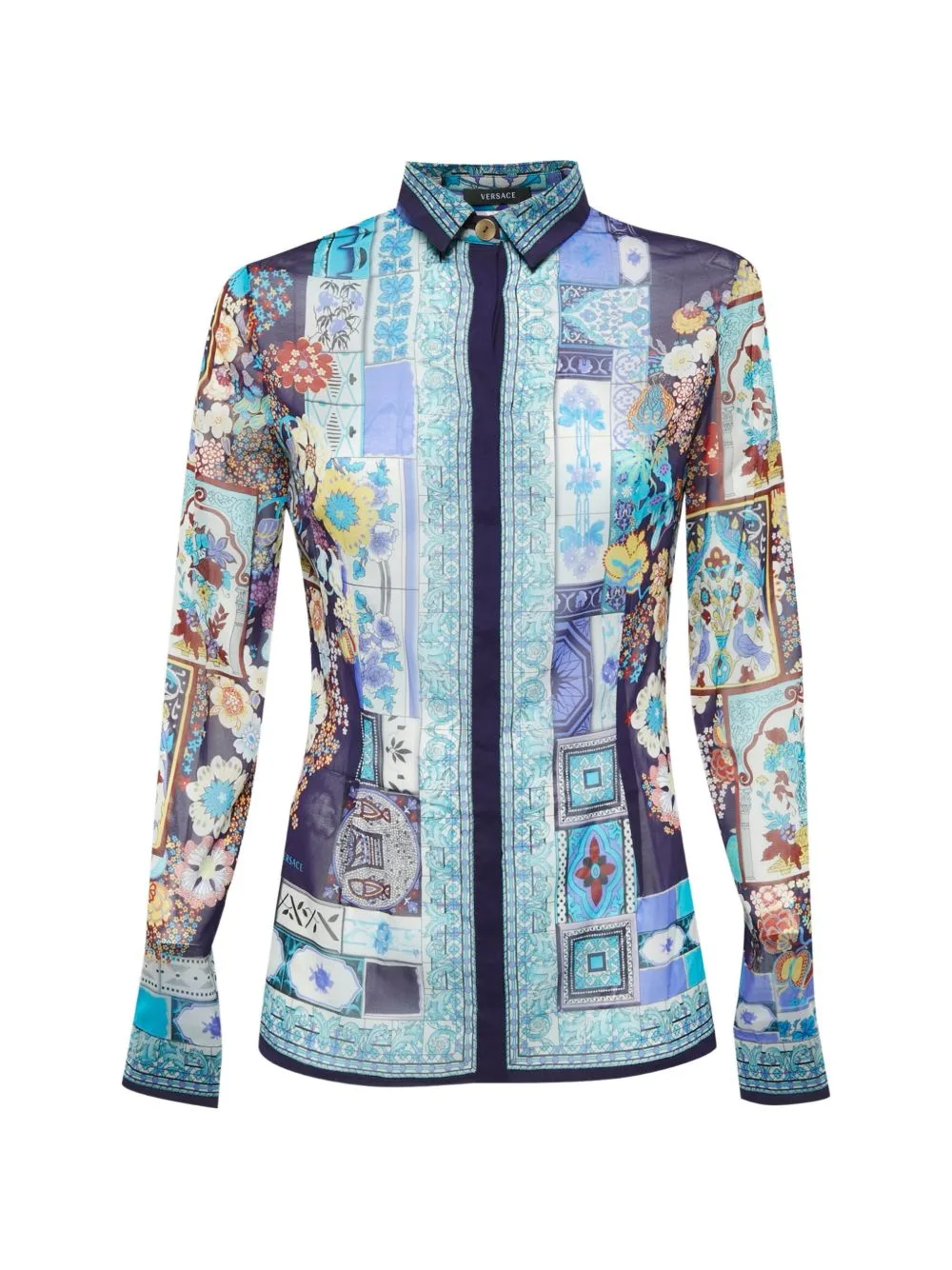 Printed Long-Sleeve Shirt by Versace Pre-Owned