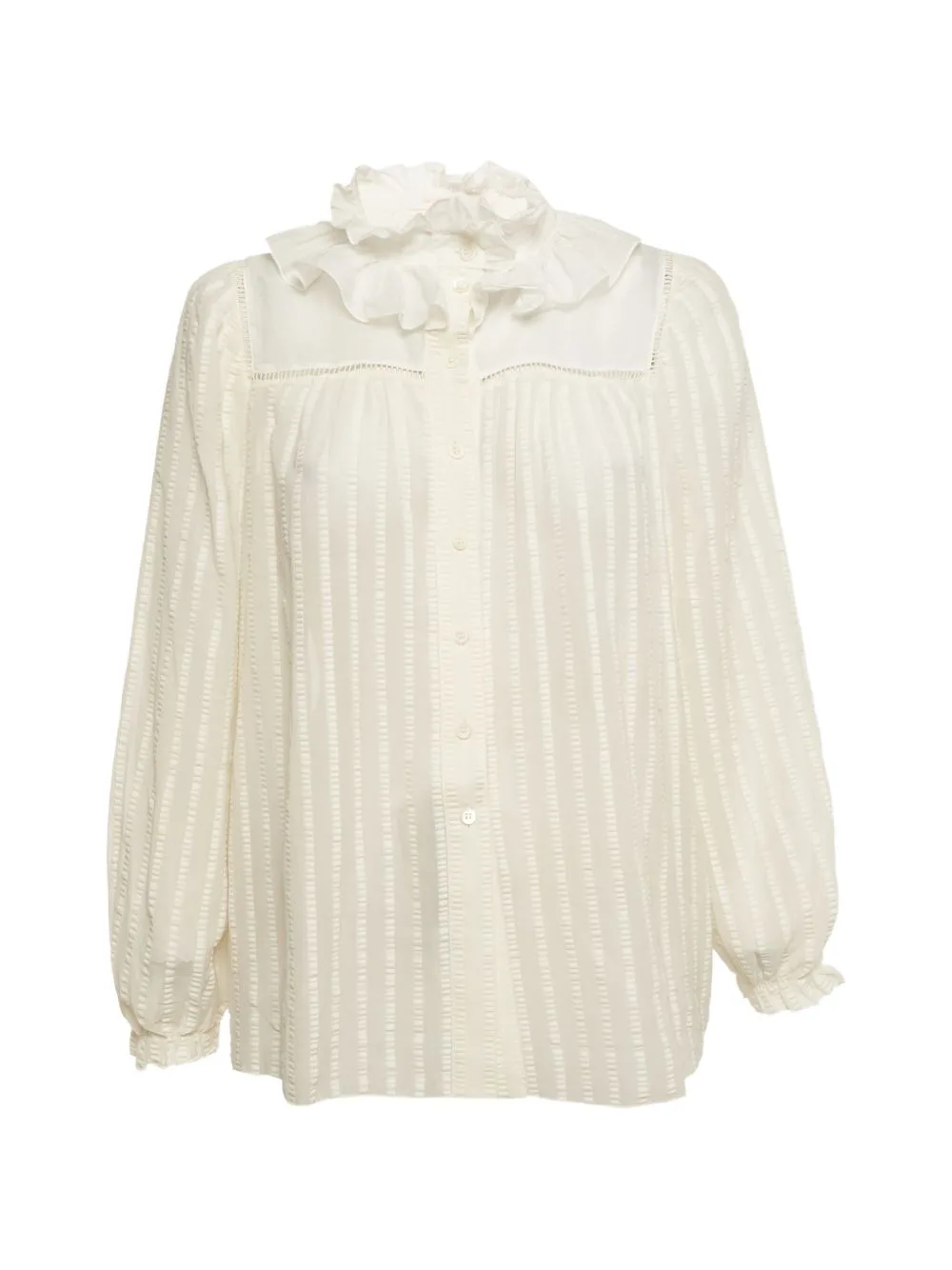Ruffled Striped Blouse by Chloé Pre-Owned