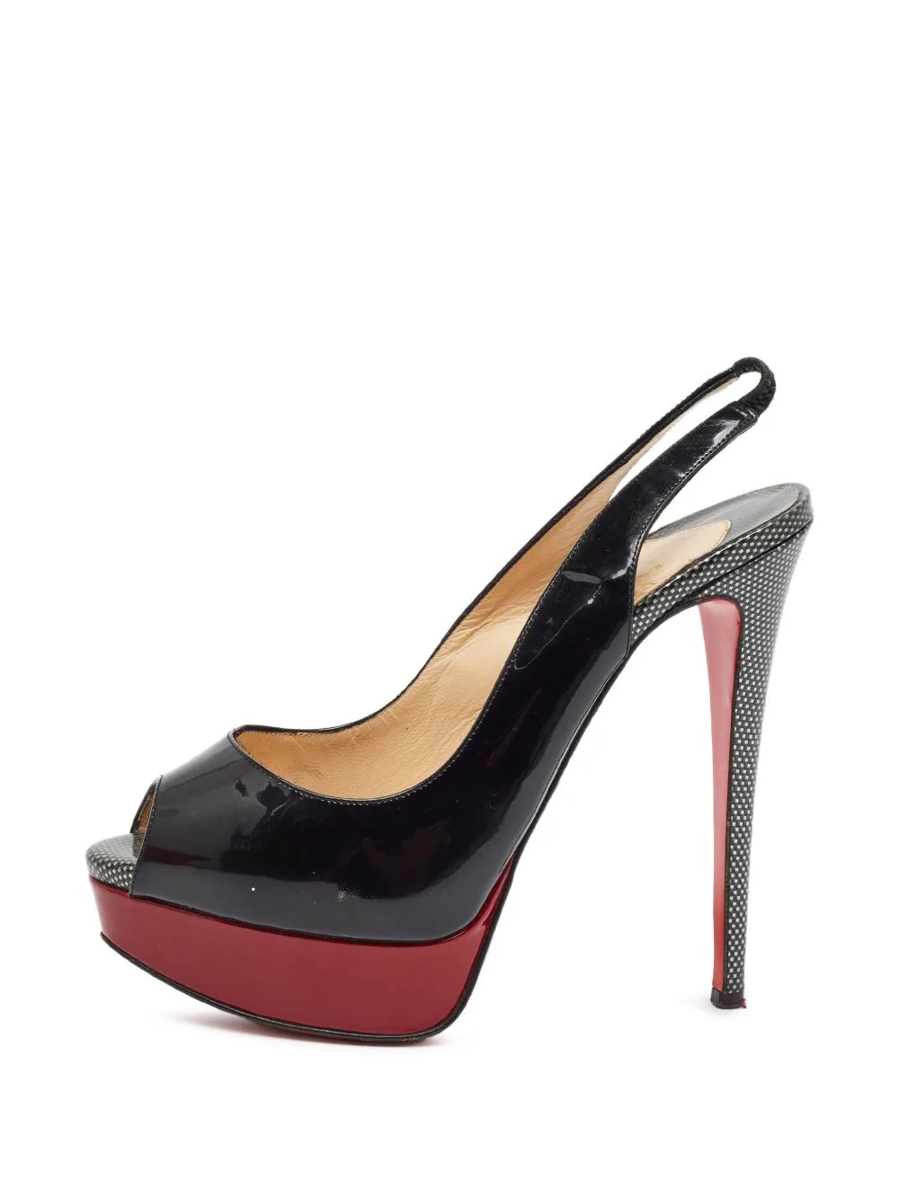 Lady Peep Slingback Sandals by Christian Louboutin Pre-Owned