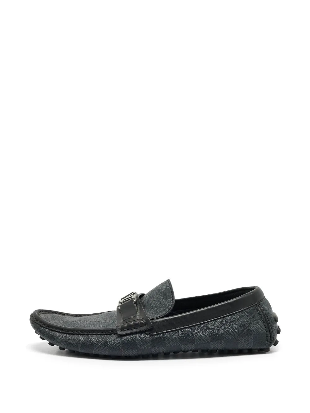 Hockenheim Damier Graphite Canvas Loafers by Louis Vuitton Pre-Owned