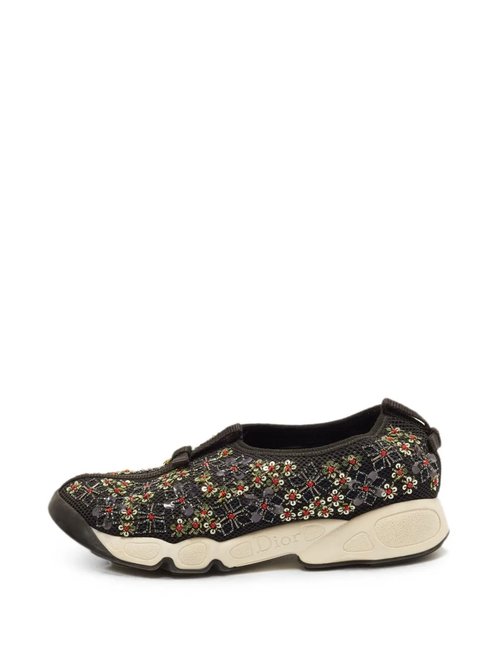 Fusion Crystal-Embellished Sneakers by Christian Dior Pre-Owned