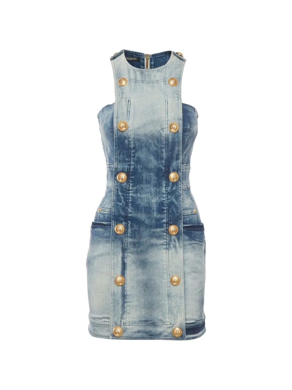 Zip-Up Mini Dress by Balmain Pre-Owned