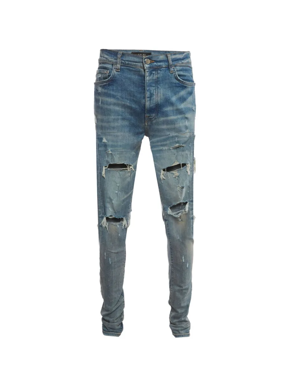 MX1 Distressed-Details Jeans by AMIRI