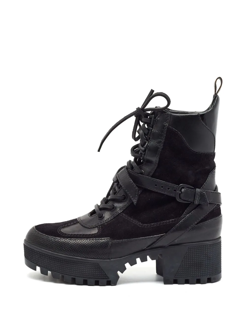 Laureate Leather Combat Boots by Louis Vuitton Pre-Owned