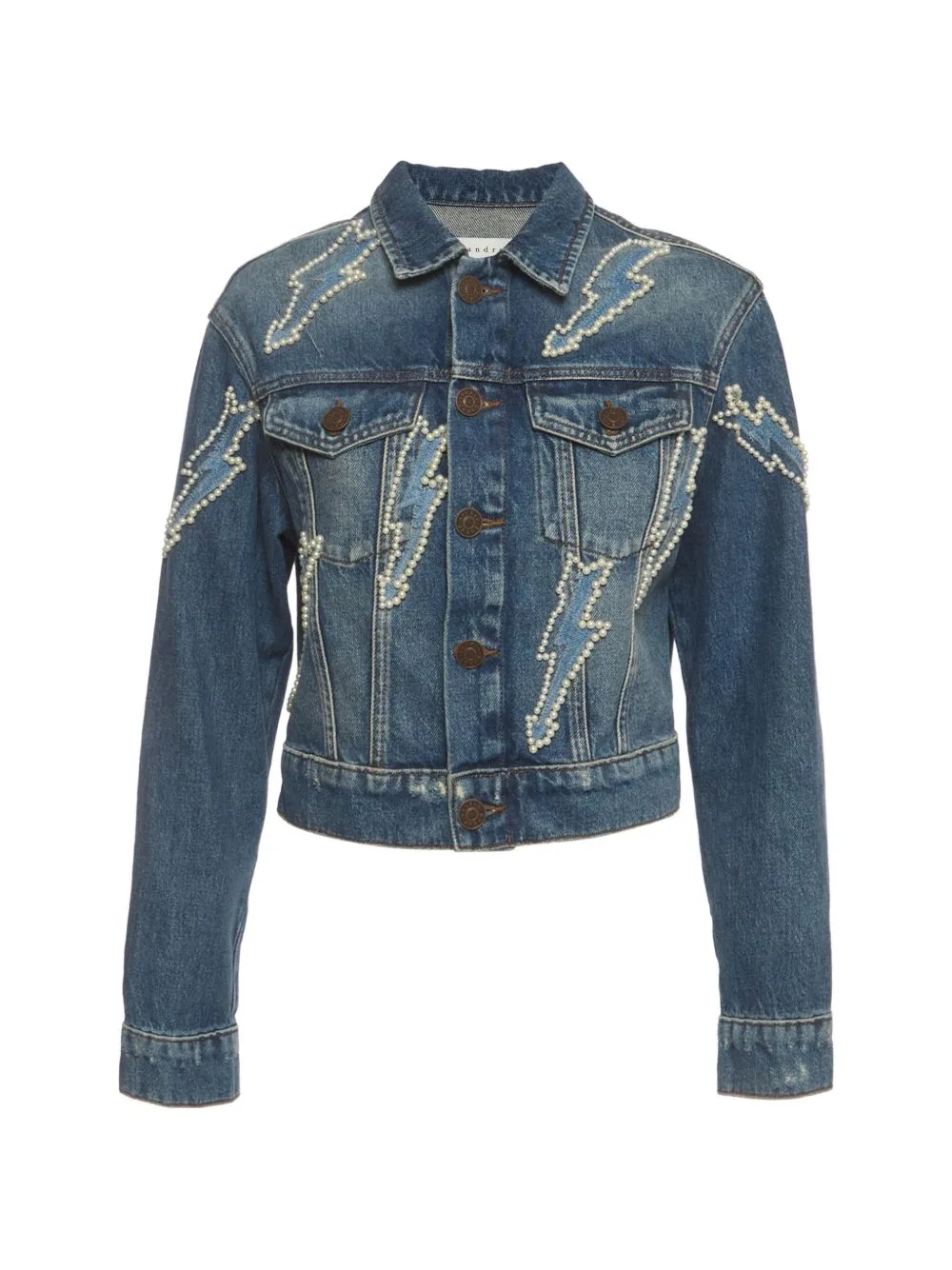 Embellished Denim Jacket by SANDRO