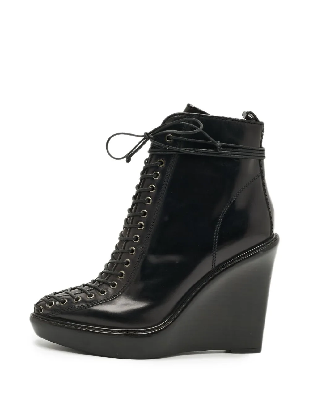 Lace-Up Wedge Ankle Boots by Givenchy Pre-Owned