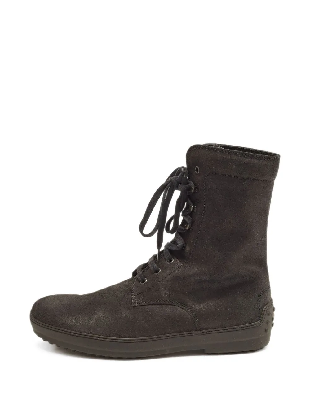 Gommino-Detail Lace-Up Combat Boots by Tod's Vintage
