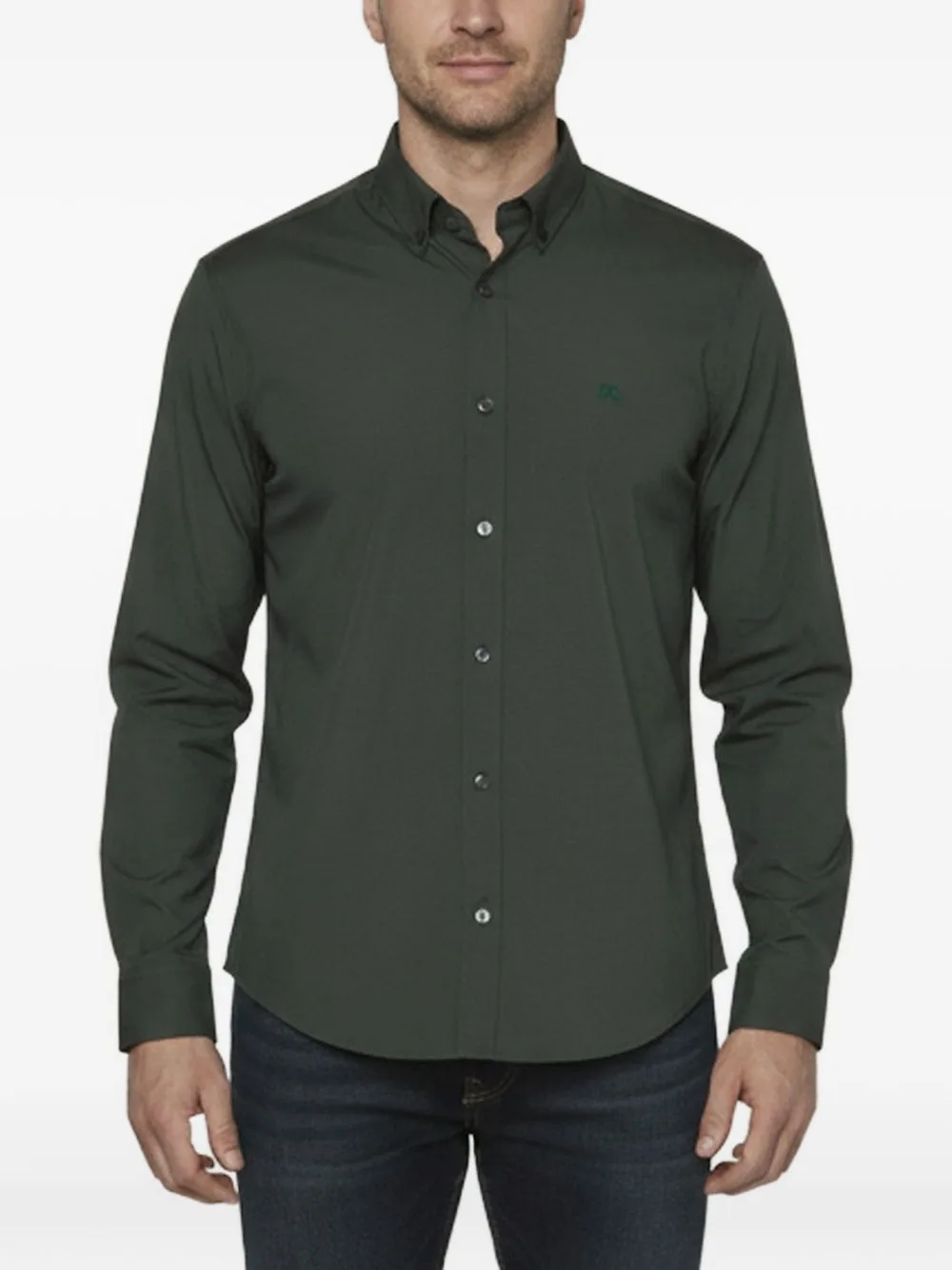 Logo-Embroidered Long-Sleeve Shirt by Burberry Pre-Owned