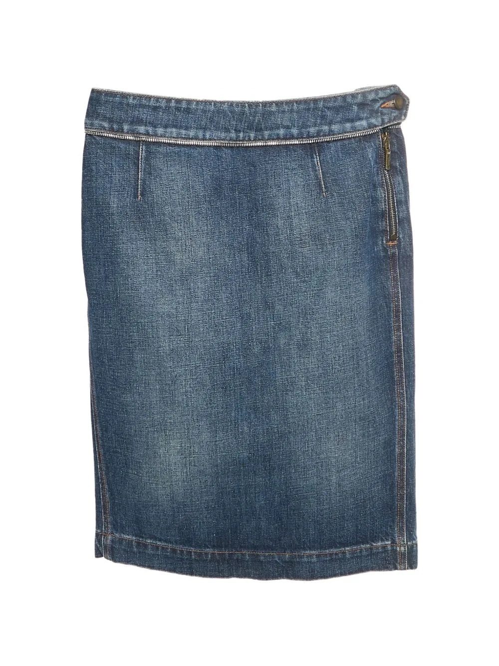 Denim Mini Skirt by Saint Laurent Pre-Owned